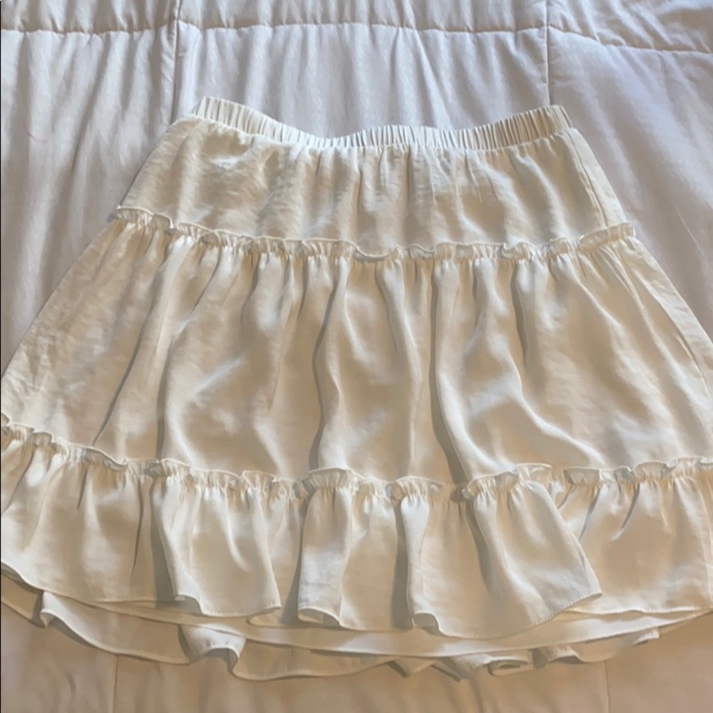 White Ruffle Skirt